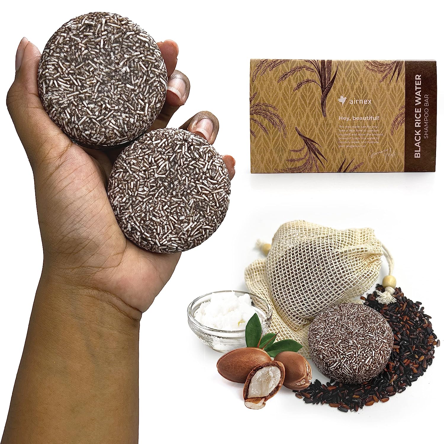 Black Rice Water Shampoo Bar (4.04 oz)