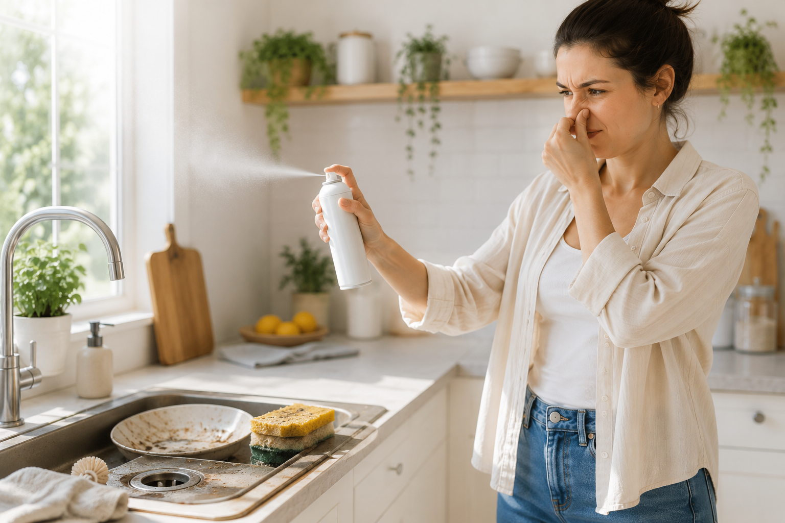 The Real Reason Your Kitchen Smells (And What To Use Instead)