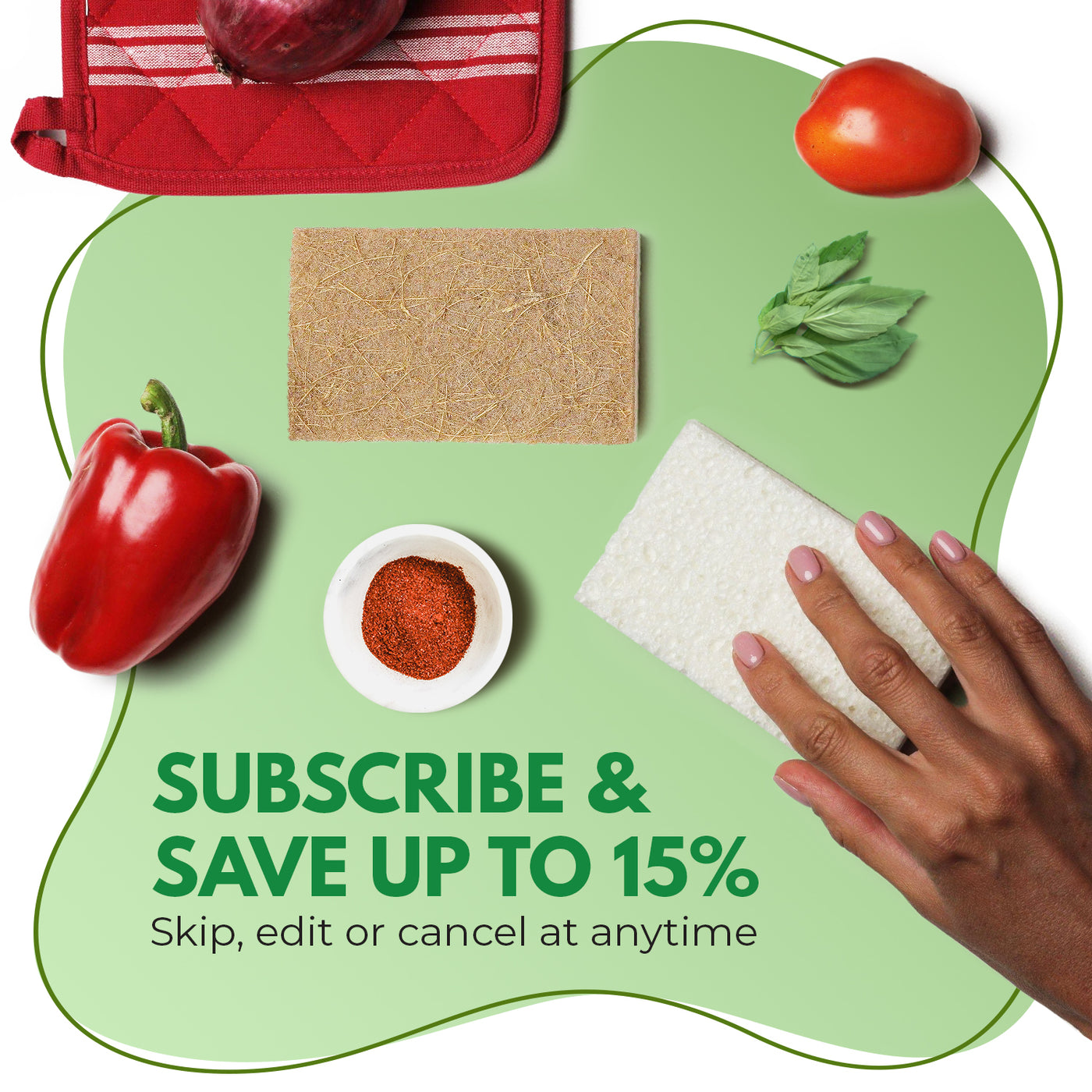 Biodegradable & Compostable Cellulose Compressed Sponges - Rectangular ...