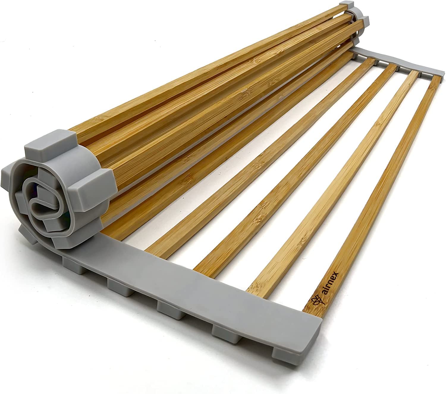 Bamboo Roll Up Dish Drying Rack