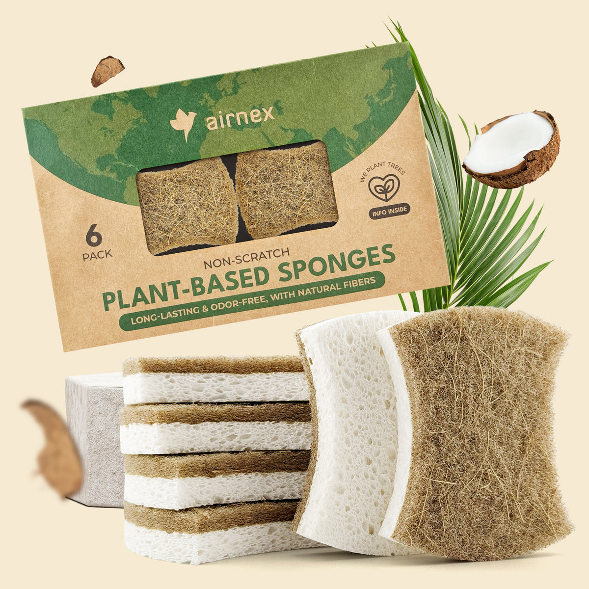 Non-Scratch Eco-Friendly Sponges - Handy Shape