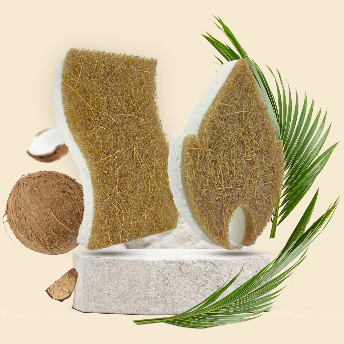 Non-Scratch Eco-Friendly Sponges - Leaf + S-Shape