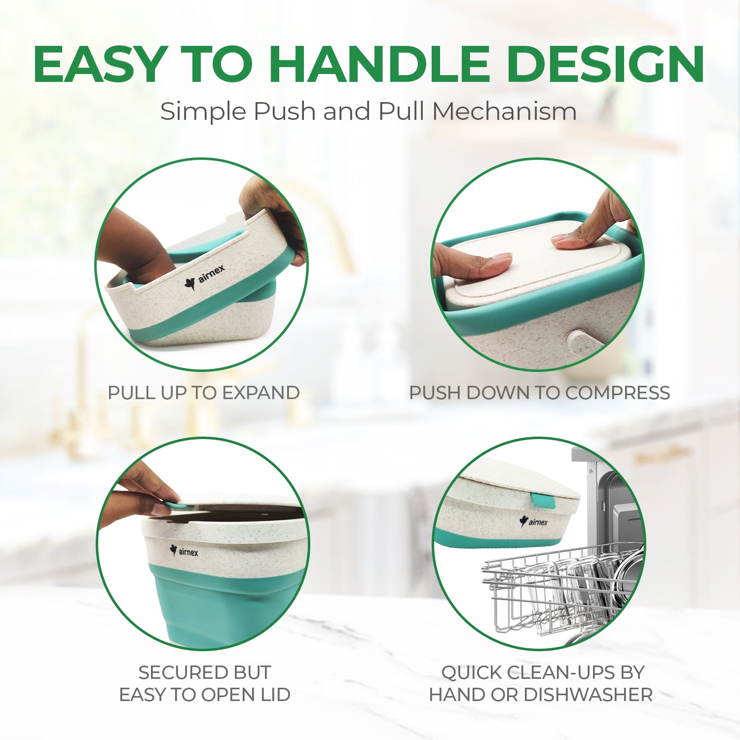 CollapsibleCompost Bin - Made of Wheat Straw (1 Gallon)