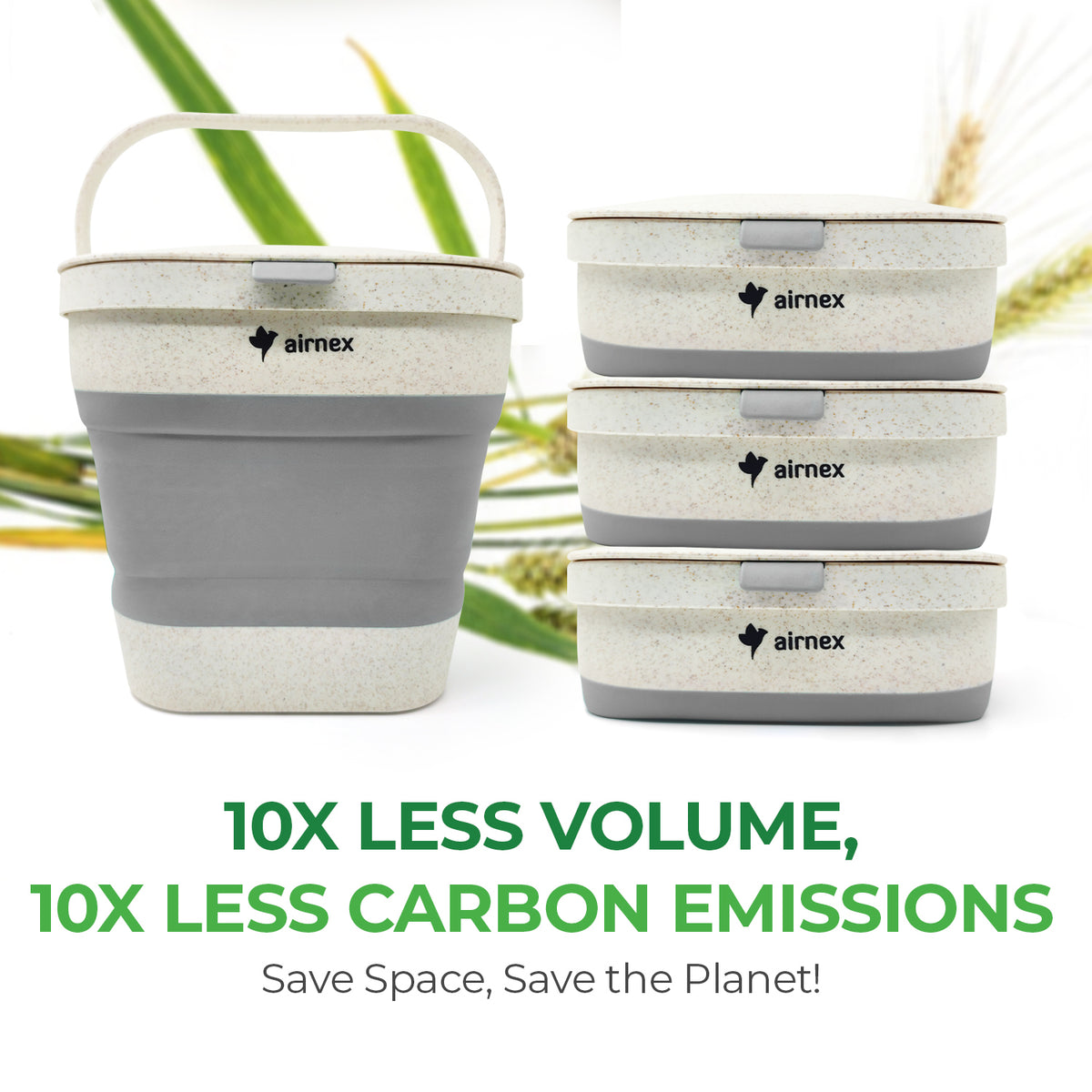 CollapsibleCompost Bin - Made of Wheat Straw (1 Gallon)