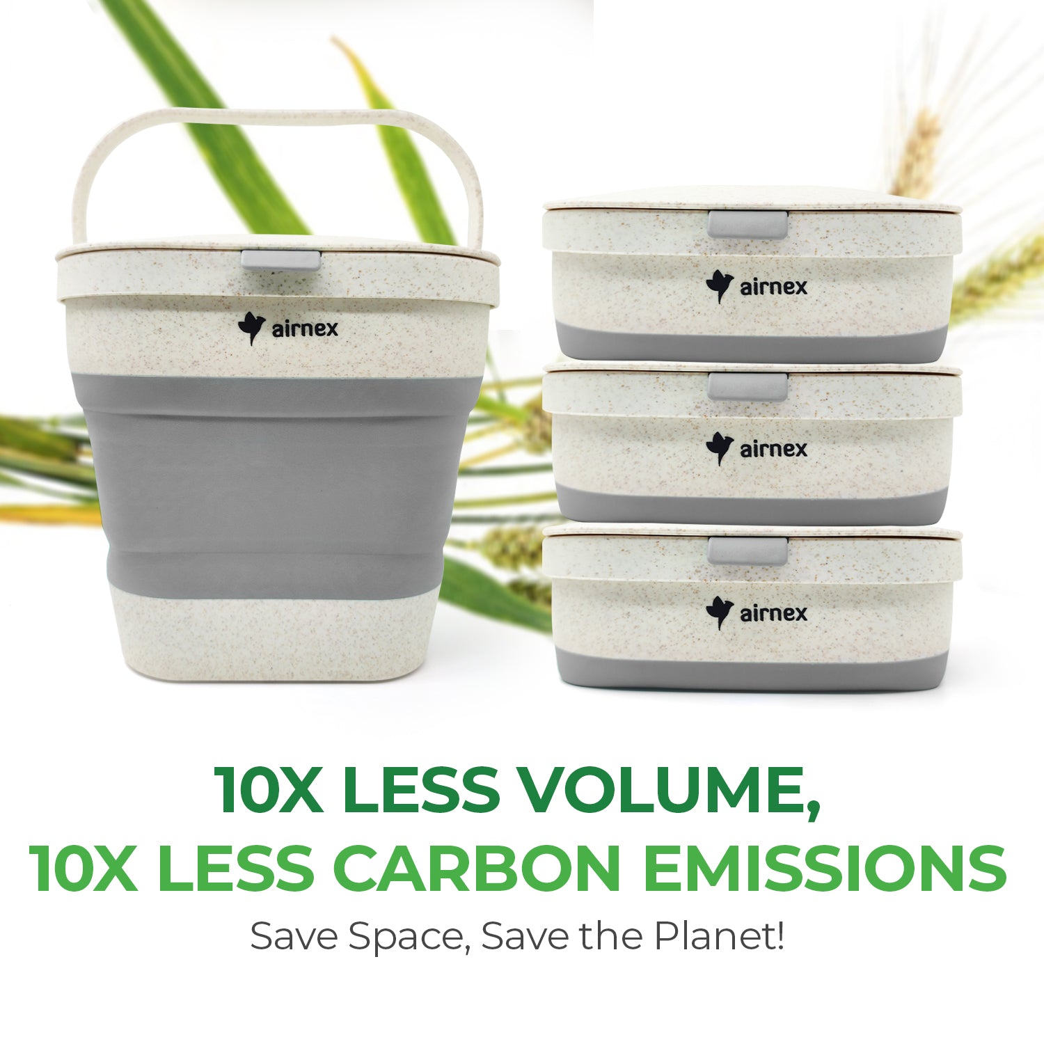 CollapsibleCompost Bin - Made of Wheat Straw (1 Gallon)